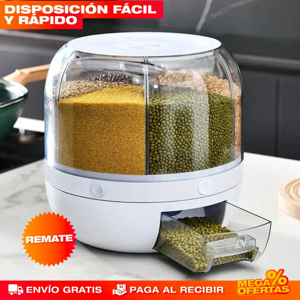 Dispensador Organizador Granos Giratorio